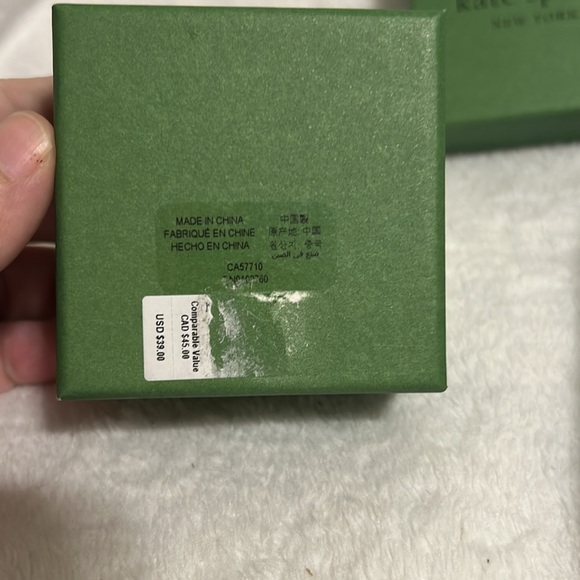 NWT Kate Spade Stud Cubic Zirconia Earrings - Picture 2 of 2